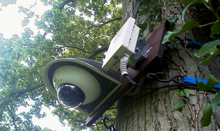 church wifi installation to give cctv to protect lead roof